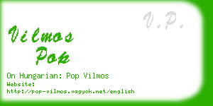 vilmos pop business card